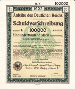 Original Germany NAZI State Deutschen Reichs 1936 4.5% Bond 500 RM 