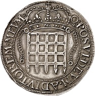 Nr. 738: England. Elizabeth I., 1558-1603. 8 Testerns o. J. (1600), London (Tower mint). Sehr selten. Vorzüglich. Taxe: 15.000,- Euro.