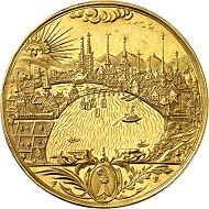 Nr. 831: Schweiz / Basel. 10 Dukaten o. J. (1691). Äußerst selten. Gutes vorzüglich. Taxe: 50.000,- Euro.
