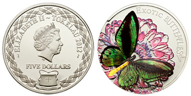 Butterfly coin with 3 D technique CoinsWeekly