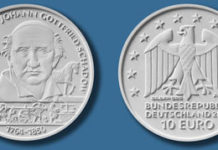 10-Euro-Gedenkmünze „250. Geburtstag Johann Gottfried Schadow“