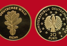 Kleine Goldmünze aus der Serie „Deutscher Wald“ wird in der Wald-Oberschule Berlin offiziell vorgestellt