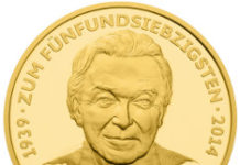Karel Gott auf Goldprägung verewigt