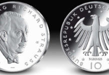 Erstausgabepreis der 10-Euro-Sammlermünze „150. Geburtstag Richard Strauss“