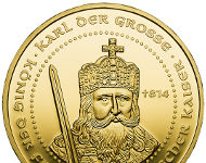 Neuer Degussa Thaler zeigt Karl den Großen