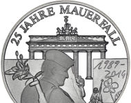 Gedenkprägung zu „25 Jahre Mauerfall“