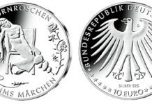 Dornröschen schläft auf neuer 10-Euro-Sammlermünze