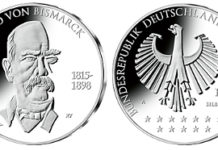 Erstausgabepreis der 10-Euro-Sammlermünze „200. Geburtstag Otto von Bismarck“