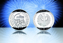 Anprägung der ersten 25-Euro-Gedenkmünze