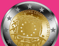 Deutschland hat 2 Euro-Gedenkmünze mit Europaflagge beschlossen