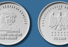 20-Euro-Gedenkmünze „175 Jahre Deutschlandlied“