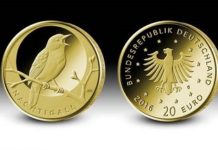 Deutsche 20-Euro-Goldmünze „Nachtigall“ vorgestellt