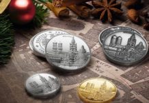 Degussa-Weihnachtsthaler 2016 zeigt Münchner Christkindlmarkt