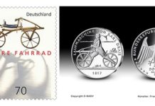 Deutschlands neue Gedenkmünze „200 Jahre Fahrrad – Karl Drais 1817“