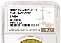 NGC bewertet wohl einzigartige französische Gold-Probe