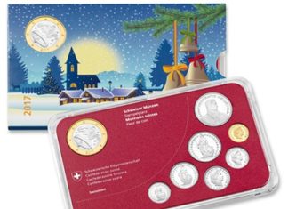 Weihnachtsmünzsatz 2017 der Swiss Mint erhältlich