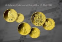 Ausgabepreise und Bestellfristen für deutsche Goldmünzen 2018