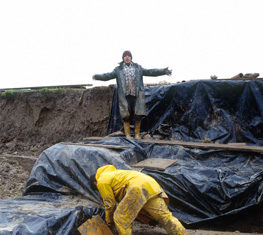 Ausstellung über das echte Leben von Ausgräbern