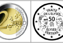 2-Euro-Münze „50 Jahre Élysée-Vertrag“
