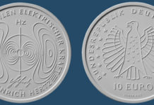 10-Euro-Gedenkmünze „125 Jahre Strahlen elektrischer Kraft – Heinrich Hertz“