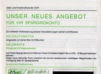 Geldautomaten und Geldkarten der DDR: Teil 2