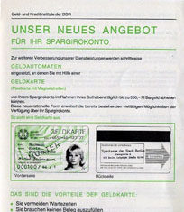 Geldautomaten und Geldkarten der DDR: Teil 2