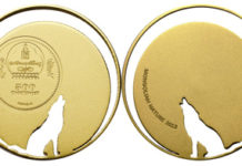 Mongolischer Wolf als Kunstwerk