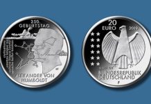 20-Euro-Gedenkmünze „250. Geburtstag Alexander von Humboldt“