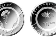 Anprägung der ersten 10-Euro-Münze mit Polymerring
