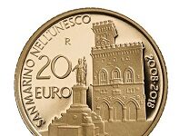 Goldmünze ehrt Stadtzentrum San Marinos und Monte Titano