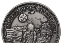 Degussa prägt Thaler „50 Jahre Mondlandung“