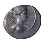 02-Roman silver denarius with figure of the goddess of Victory for Octavian
