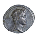 05-Roman silver denarius with portrait of Octavian (Augustus)