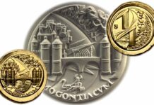 „Die römische Brücke von Mainz“ in Victor Husters Rheingold-Serie