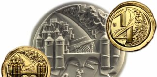 „Die römische Brücke von Mainz“ in Victor Husters Rheingold-Serie