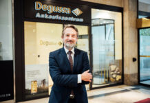 Separater Beratungsbereich für Edelmetall-Kunden bei der Degussa in Düsseldorf