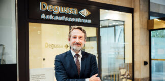 Separater Beratungsbereich für Edelmetall-Kunden bei der Degussa in Düsseldorf