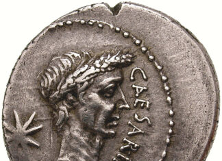 Numismatisches Puzzle: Caesar