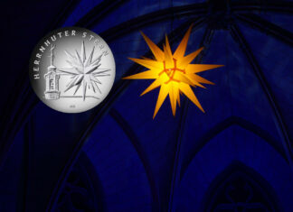 „Herrnhuter Stern“ ist Deutschlands Weihnachtsmünze 2022