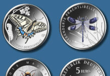 Diese 5-Euro-Sammlermünzen setzen 2023 die Serie „Wunderwelt Insekten“ fort