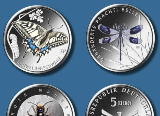 Diese 5-Euro-Sammlermünzen setzen 2023 die Serie „Wunderwelt Insekten“ fort