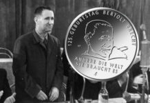 Deutschlands 20-Euro-Sammlermünze „125. Geburtstag Bertolt Brecht“