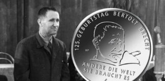 Deutschlands 20-Euro-Sammlermünze „125. Geburtstag Bertolt Brecht“
