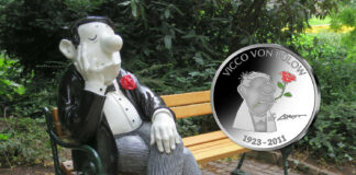 Deutsche 20-Euro-Sammlermünze auf Loriot