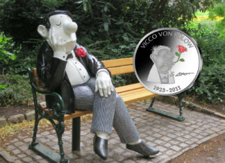 Deutsche 20-Euro-Sammlermünze auf Loriot