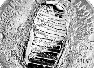 Münze zur Mondlandung mit COTY 2021 ausgezeichnet