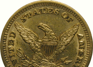 Numismatisches Puzzle: 2½ Dollar 1902 in Gold (USA)
