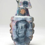 14-‚Instrument of State – China‘ Grenade made from yuan banknotes – sculpture made from paper notes © Justine Smith