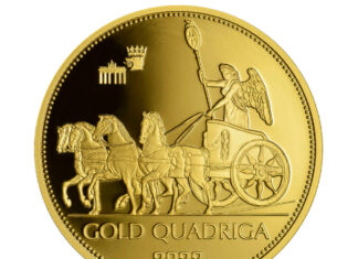 Staatliche Münze Berlin prägt Quadriga auch in Gold