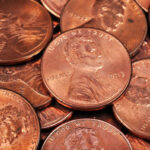 One,Cent,Coins,Isolated,On,White,Background